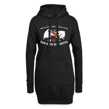 Soyez toujours vous-même Soyez toujours un tricoteur - Sweat-shirt à capuche long Femme - noir - Devant