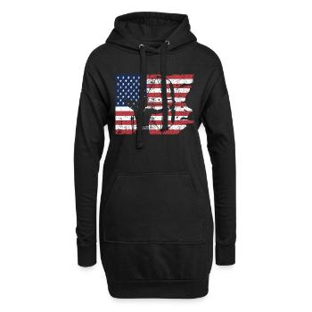 Awesome Vintage Patriotic Archery T-Shirt Present - Hoodie-Kleid - Schwarz - Vorne