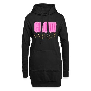 GLOW Sternenstaub - Hoodie-Kleid - Schwarz - Vorne