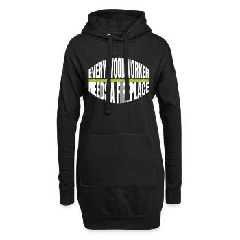 statement blogger carpenter jokes forestry - Hoodie-Kleid - Schwarz - Vorne