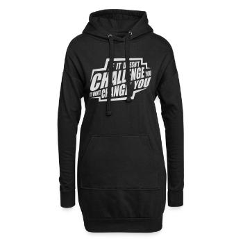 Séance d’entraînement Fitness Motivation Citation - Sweat-shirt à capuche long Femme - noir - Devant