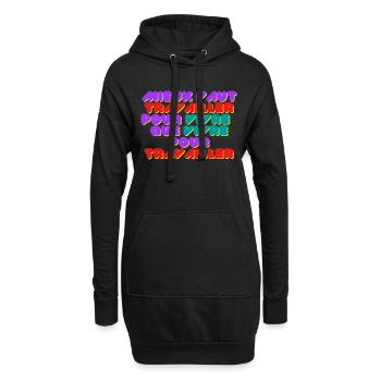 VIE ET TRAVAIL - Sweat-shirt à capuche long Femme - noir - Devant