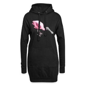 rosa Löffler - Hoodie-Kleid - Schwarz - Vorne