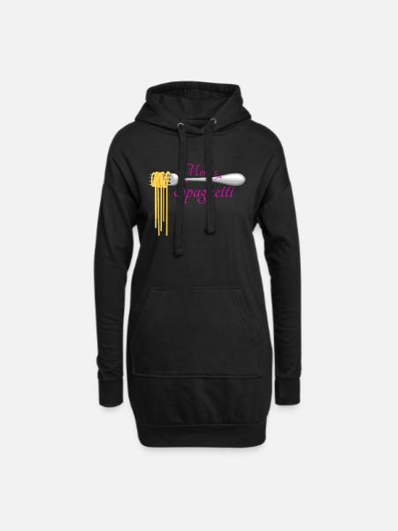 Sweater Spaghetti - Hoodie Dress - black