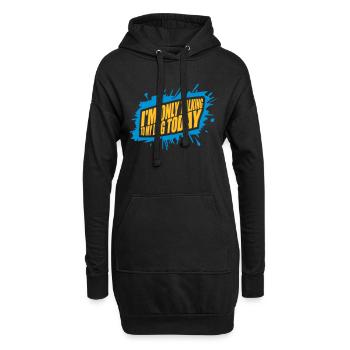only talking to dog - Hoodie-Kleid - Schwarz - Vorne