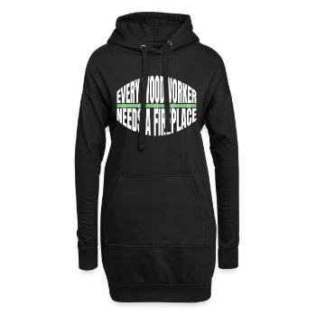 cadeau d’anniversaire idée blagues tronçonneuse saisir - Sweat-shirt à capuche long Femme - noir - Devant