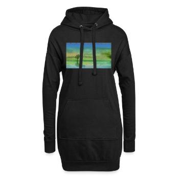 Baum - Hoodie-Kleid - Schwarz - Vorne