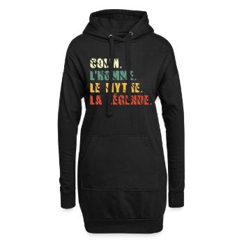 Colin l homme le mythe la légende - Sweat-shirt à capuche long Femme - noir - Devant