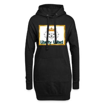 Zwergspitz, Liberty united, Asseccoires, Pullover - Hoodie-Kleid - Schwarz - Vorne
