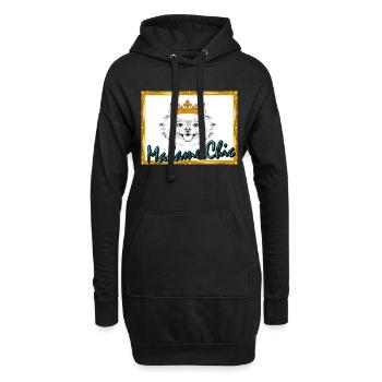 Madame Chic, T-Shirt, Pullover, Accessoires - Hoodie-Kleid - Schwarz - Vorne