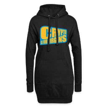 crypto is for virgins - Hoodie-Kleid - Schwarz - Vorne