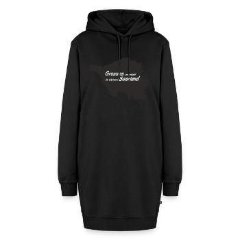 Saarland - Hoodie-Kleid - Schwarz - Vorne - AI Model Female 172 light (172cm)
