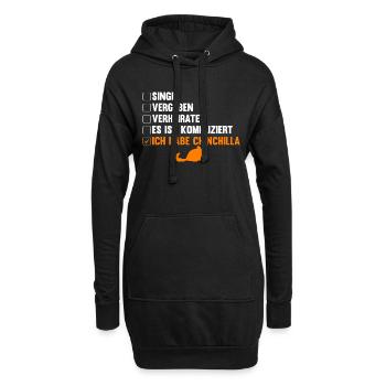 Es ist kompliziert ich habe Chinchilla - Hoodie-Kleid - Schwarz - Vorne