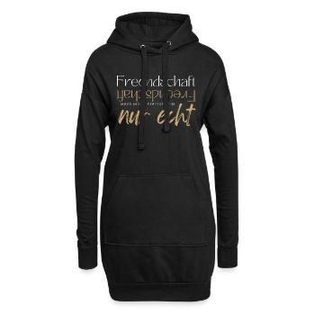 Beste Freunde FREUND Kumpel Kumpels - Hoodie-Kleid - Schwarz - Vorne