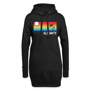 Alicante Costa Blanca Espagne Ville côtière Vacances - Sweat-shirt à capuche long Femme - noir - Devant