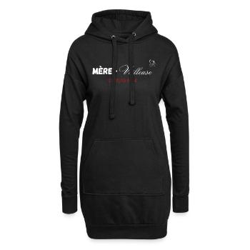 Mère veilleuse depuis 1994 - Sweat-shirt à capuche long Femme - noir - Devant