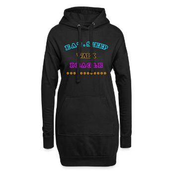 Manger, dormir, marcher, Beagle - Sweat-shirt à capuche long Femme - noir - Devant