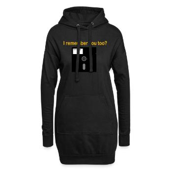 5 25 Zoll Diskette - Hoodie-Kleid - Schwarz - Vorne