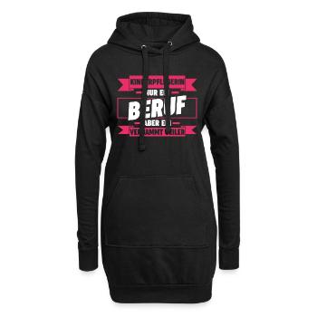 Erzieherin Kindergärtnerin Kinderpflegerin - Hoodie-Kleid - Schwarz - Vorne