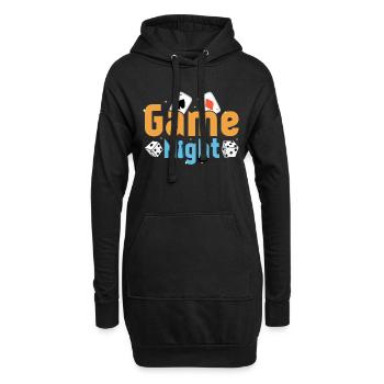 Game Night Nerd Gamer Joueur de table - Sweat-shirt à capuche long Femme - noir - Devant