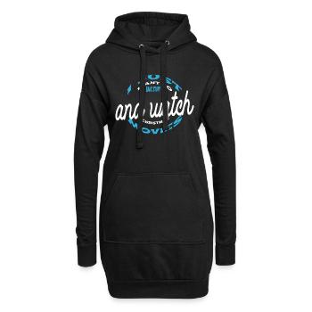 dork funny sayings couples chef happy baked goods - Hoodie-Kleid - Schwarz - Vorne
