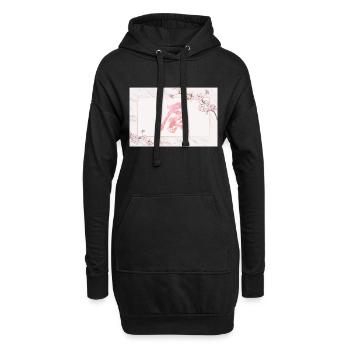 Kanji Fleurs de cerisier Nouvel An, 2024 - Sweat-shirt à capuche long Femme - noir - Devant