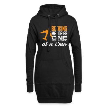 Réserver des souvenirs Une destination à un voyage dans le temps - Sweat-shirt à capuche long Femme - noir - Devant