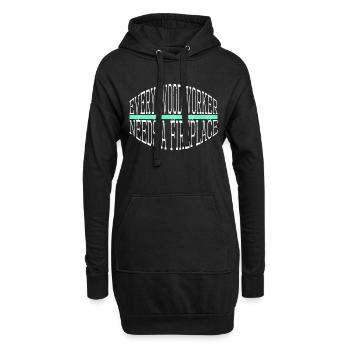chainsaw grab americas awesome chainsaw woodworker - Hoodie-Kleid - Schwarz - Vorne