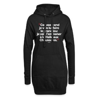 H - Citation célèbre de séries TV / films - Sweat-shirt à capuche long Femme - noir - Devant