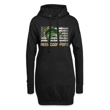 Moulinet Cool Pops Pêche Camo Drapeau Fête des Pères - Sweat-shirt à capuche long Femme - noir - Devant