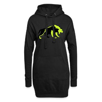 tiger 02 - Hoodie-Kleid - Schwarz - Vorne