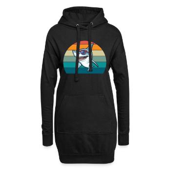 Hai Retro - Hoodie-Kleid - Schwarz - Vorne
