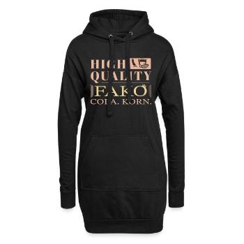 Born For Korn Spruch Landwirt Biertrinker Fako - Hoodie-Kleid - Schwarz - Vorne