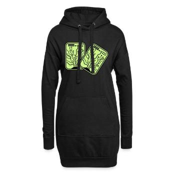 Micro Chip 2 - Hoodie Dress - black - Front
