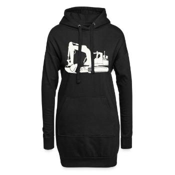Bagger - Hoodie-Kleid - Schwarz - Vorne