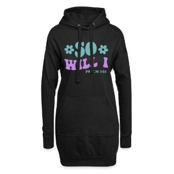 Psaume 148 - Sweat-shirt à capuche long Femme - noir - Devant