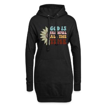 Gott ist gut, allezeit - Hoodie-Kleid - Schwarz - Vorne