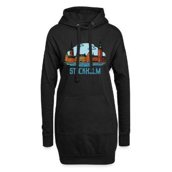 stockholm city - Hoodie-Kleid - Schwarz - Vorne