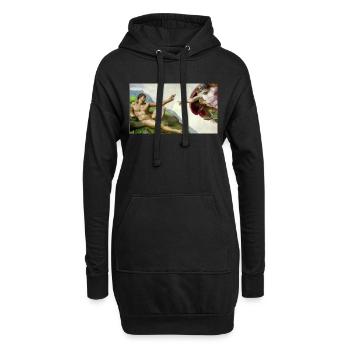 Modern Michelangelo - Hoodie-Kleid - Schwarz - Vorne