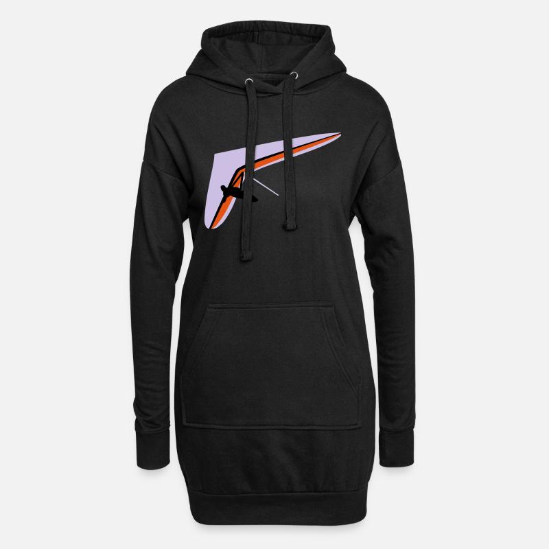 Hängegleiter - Hoodie-Kleid - Schwarz