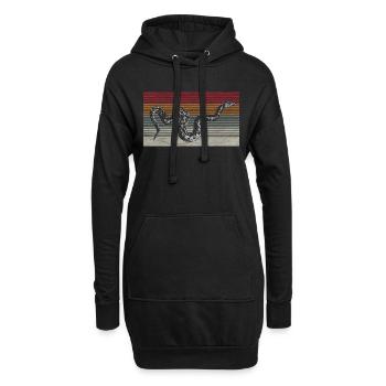 Schlange - Hoodie-Kleid - Schwarz - Vorne