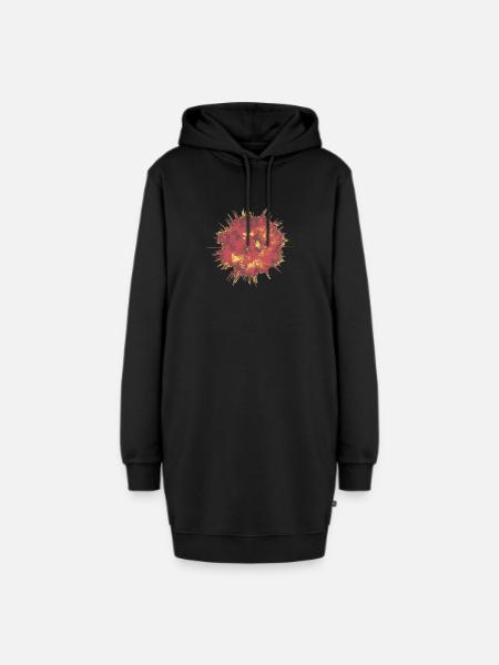Fireball - Hoodie-Kleid - Schwarz