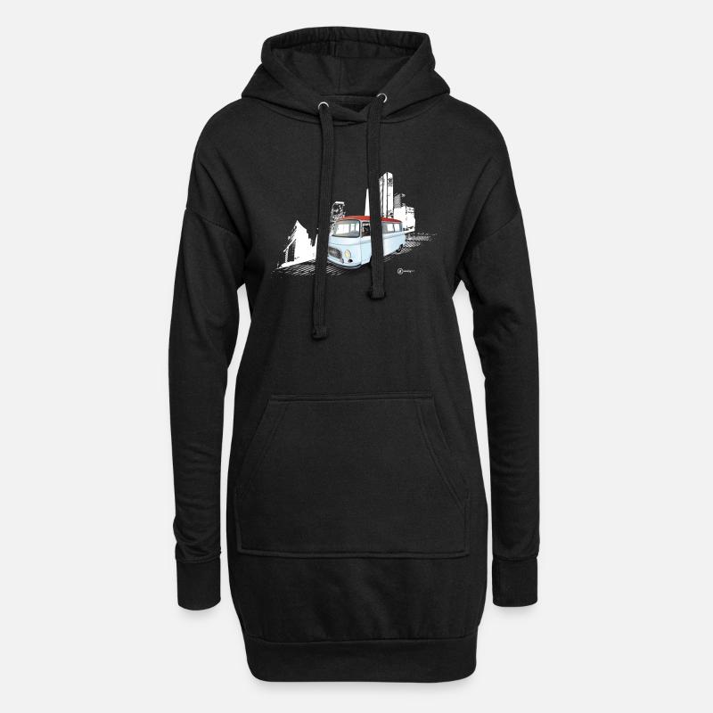 Barkas / B1000 / auto - Hoodie-Kleid - Schwarz