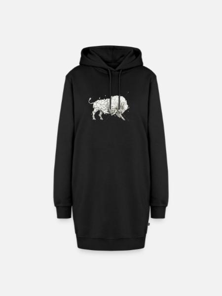 Bueffel - Hoodie-Kleid - Schwarz