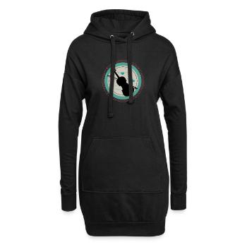 Geige - Hoodie-Kleid - Schwarz - Vorne