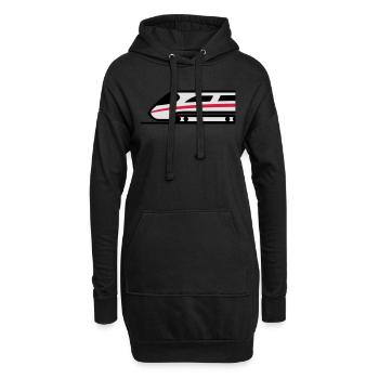 Express Train Logo - Sweat-shirt à capuche long Femme - noir - Devant