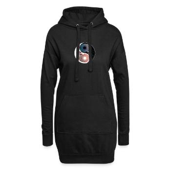 Ying Yang Karma - Hoodie-Kleid - Schwarz - Vorne