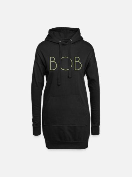 Bob - Hoodie-Kleid - Schwarz