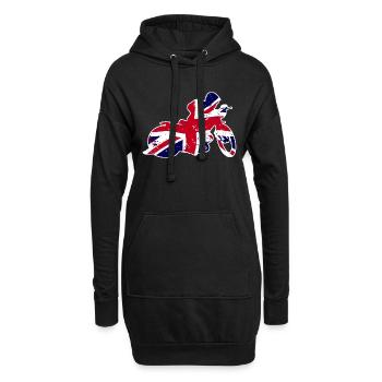 Speedway - Union Jack - Hoodie-Kleid - Schwarz - Vorne