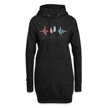 Bébé - Sweat-shirt à capuche long Femme - noir - Devant